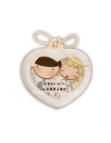 Mini Formella Pensieri&Parole Cuore “Coppia” 6X7