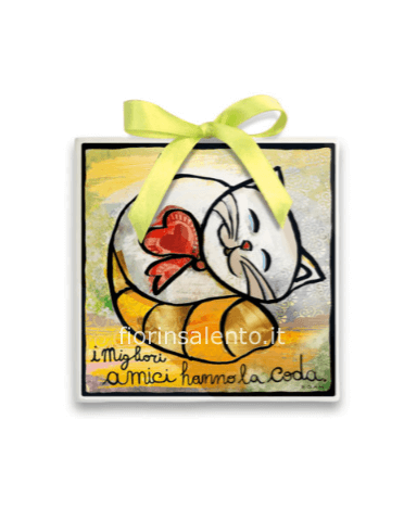 Formella Migliore Amico Gatto 11X11