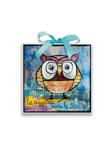 Formella Migliore Amico Gufo 11X11