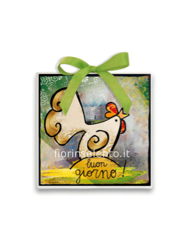 Formella Migliore Amico Gallo 11X11