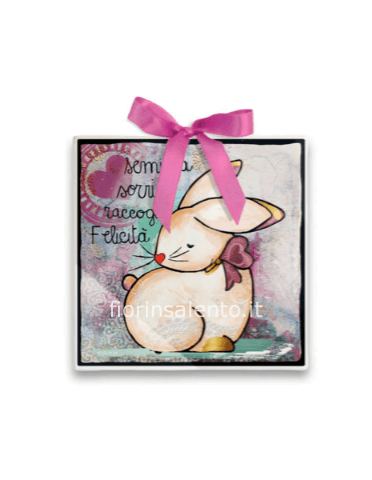 Formella Migliore Amico Coniglio 11X11