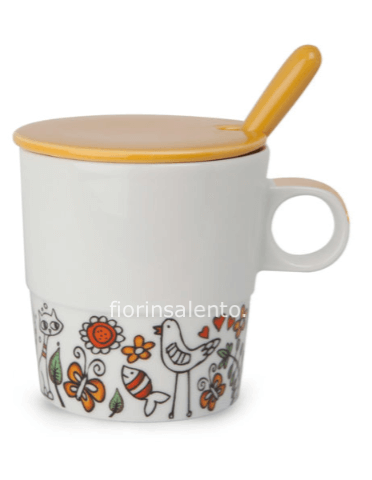 Tisaniera Tea For Two Arancio con Cucchiaino