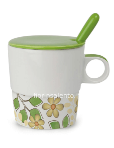 Tisaniera Tea For Two Verde con Cucchiaino