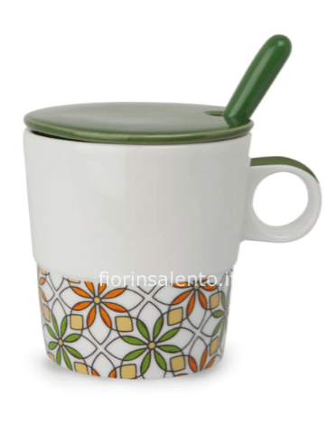 Tisaniera Tea For Two Verde scuro con Cucchiaino