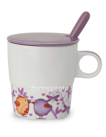 Tisaniera Tea For Two Viola con Cucchiaino