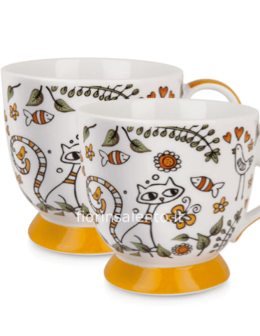 Set 2 Tazze Tea For Two Arancio