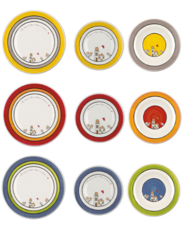 Set 18 piatti Le Casette