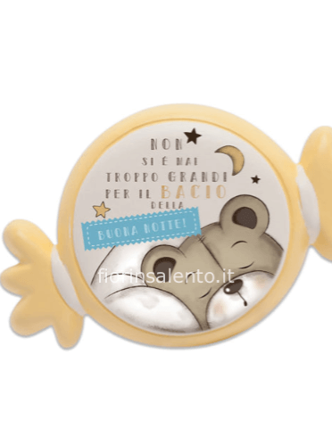 Targa Frase Oliver Gialla 23X14